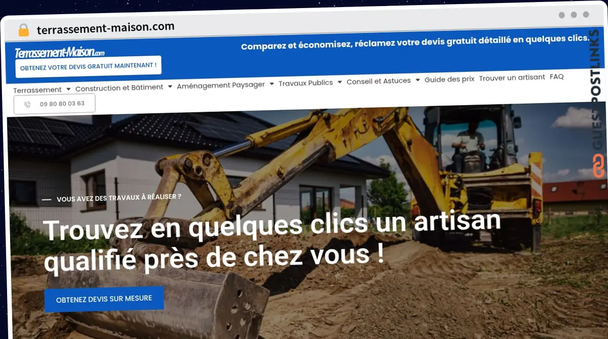 Publish Guest Post on terrassement-maison.com