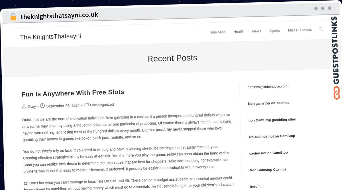 Publish Guest Post on theknightsthatsayni.co.uk