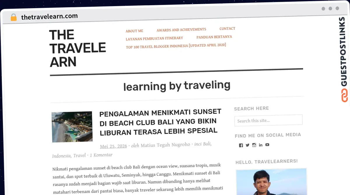 Publish Guest Post on thetravelearn.com