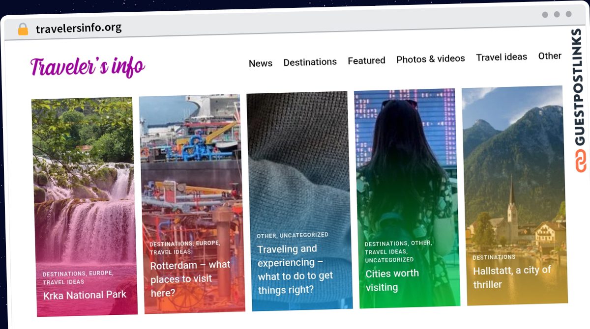 Publish Guest Post on travelersinfo.org