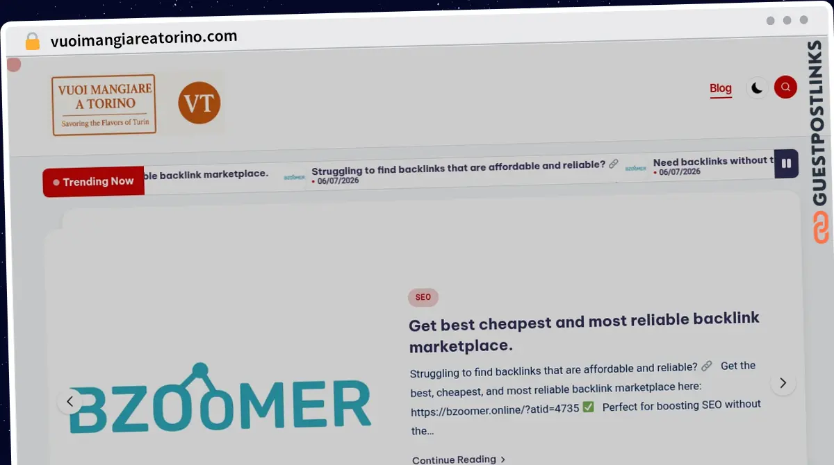 Publish Guest Post on vuoimangiareatorino.com