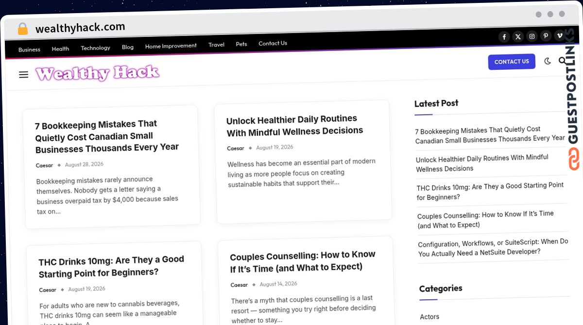 Publish Guest Post on wealthyhack.com