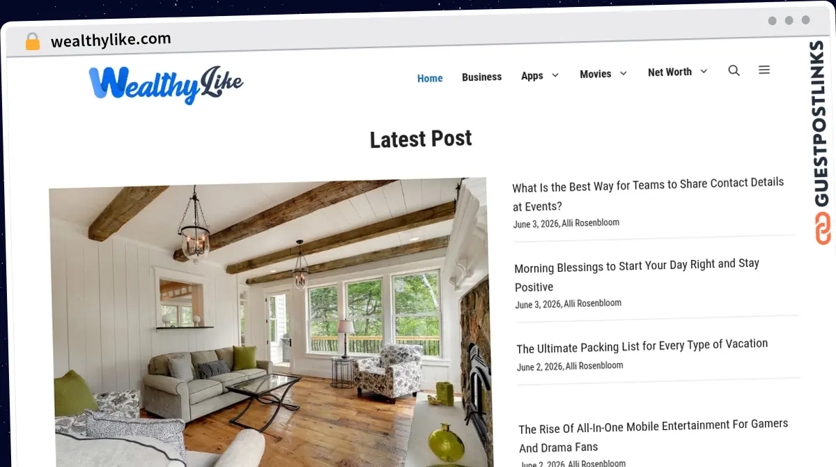 Publish Guest Post on wealthylike.com