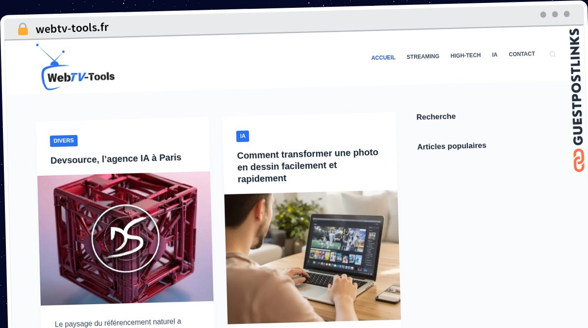 Publish Guest Post on webtv-tools.fr