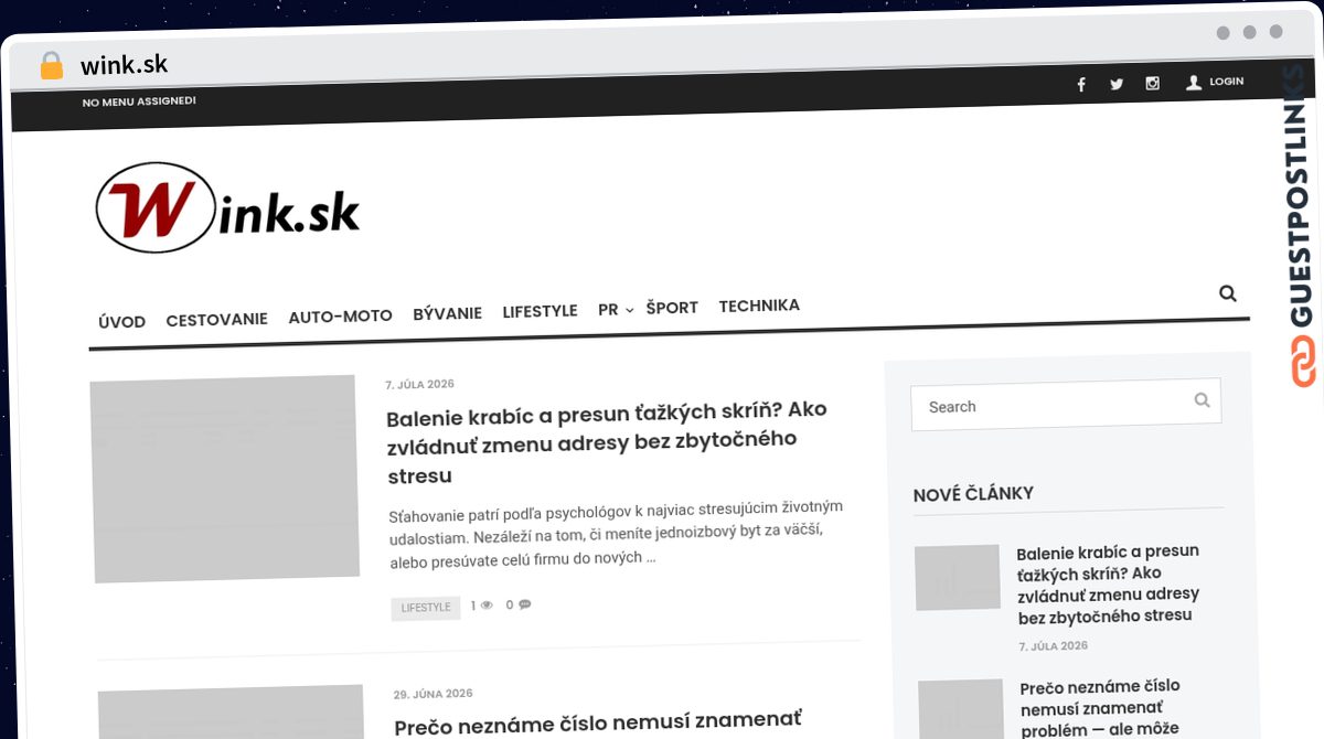 Publish Guest Post on wink.sk