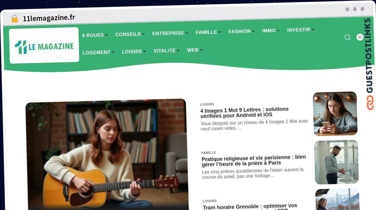 Publish Guest Post on 11lemagazine.fr