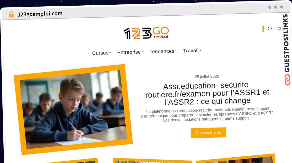 Publish Guest Post on 123goemploi.com