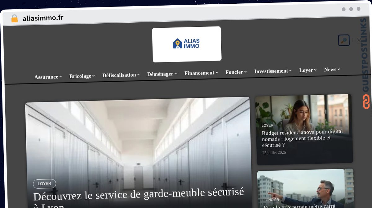 Publish Guest Post on aliasimmo.fr