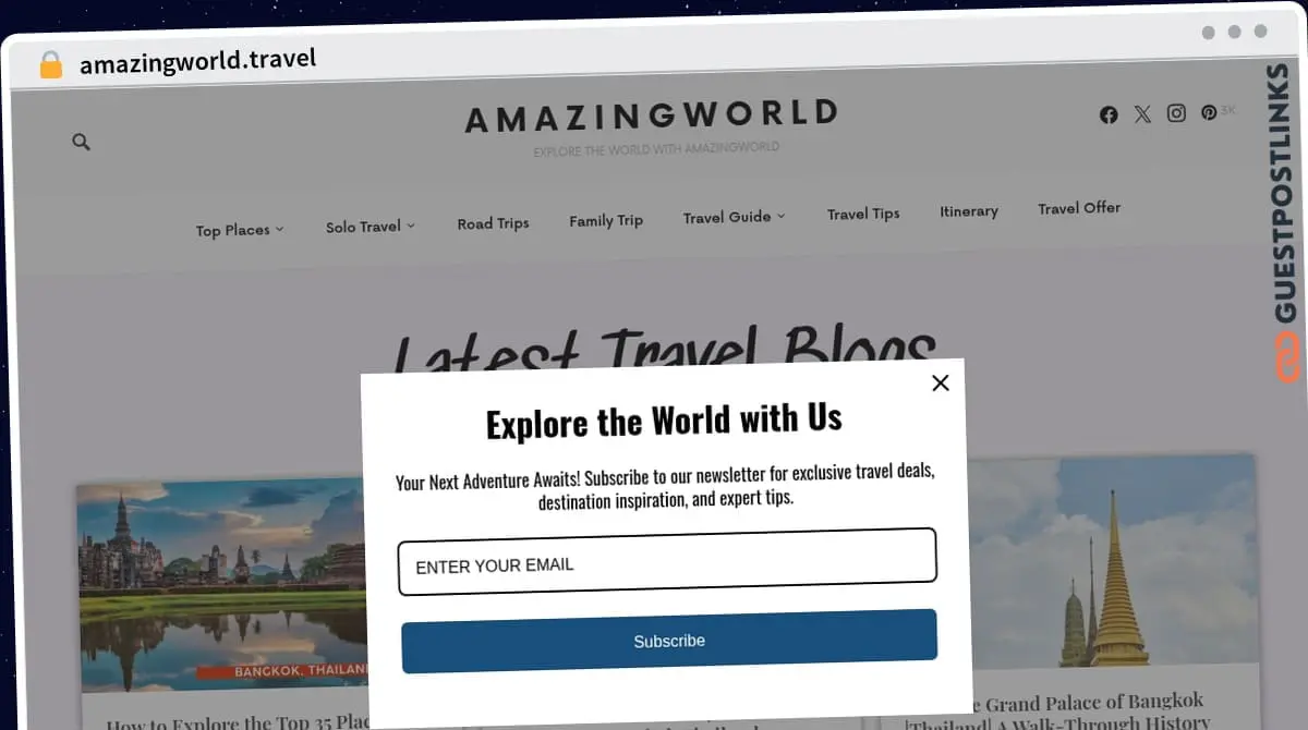 Publish Guest Post on amazingworld.travel