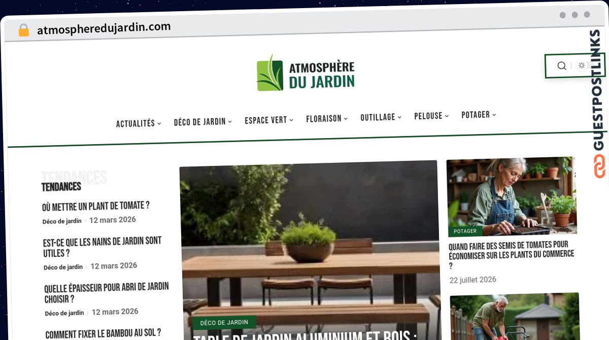 Publish Guest Post on atmospheredujardin.com