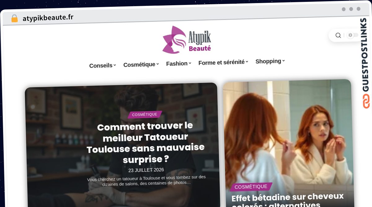 Publish Guest Post on atypikbeaute.fr