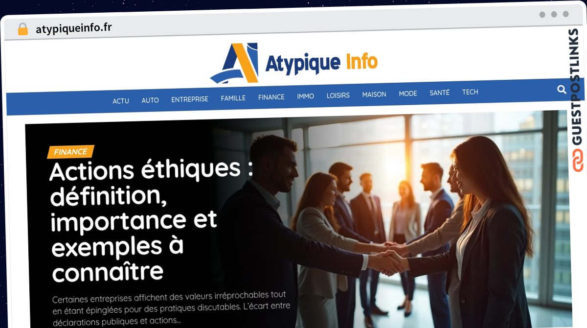 Publish Guest Post on atypiqueinfo.fr