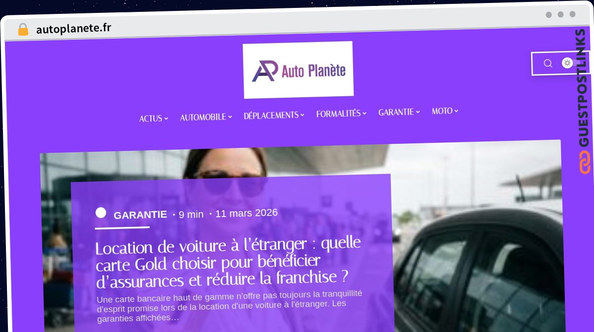 Publish Guest Post on autoplanete.fr