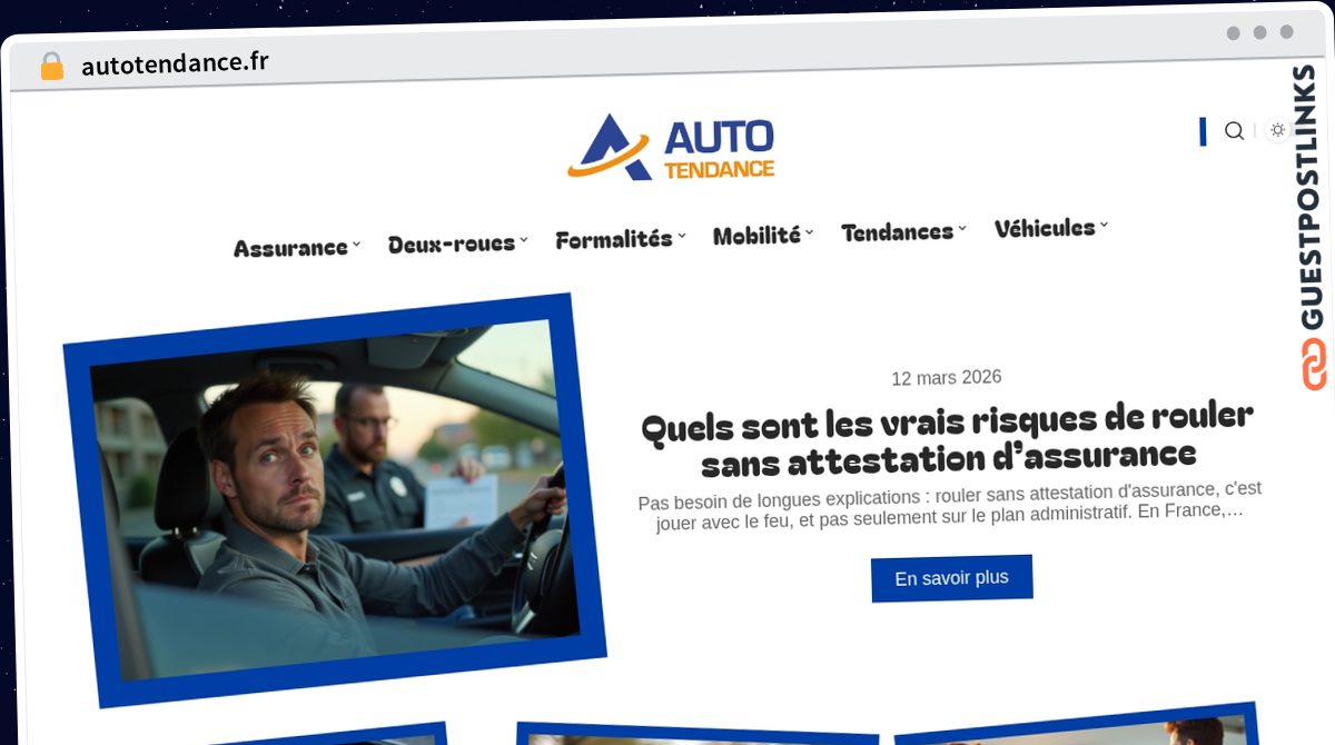 Publish Guest Post on autotendance.fr