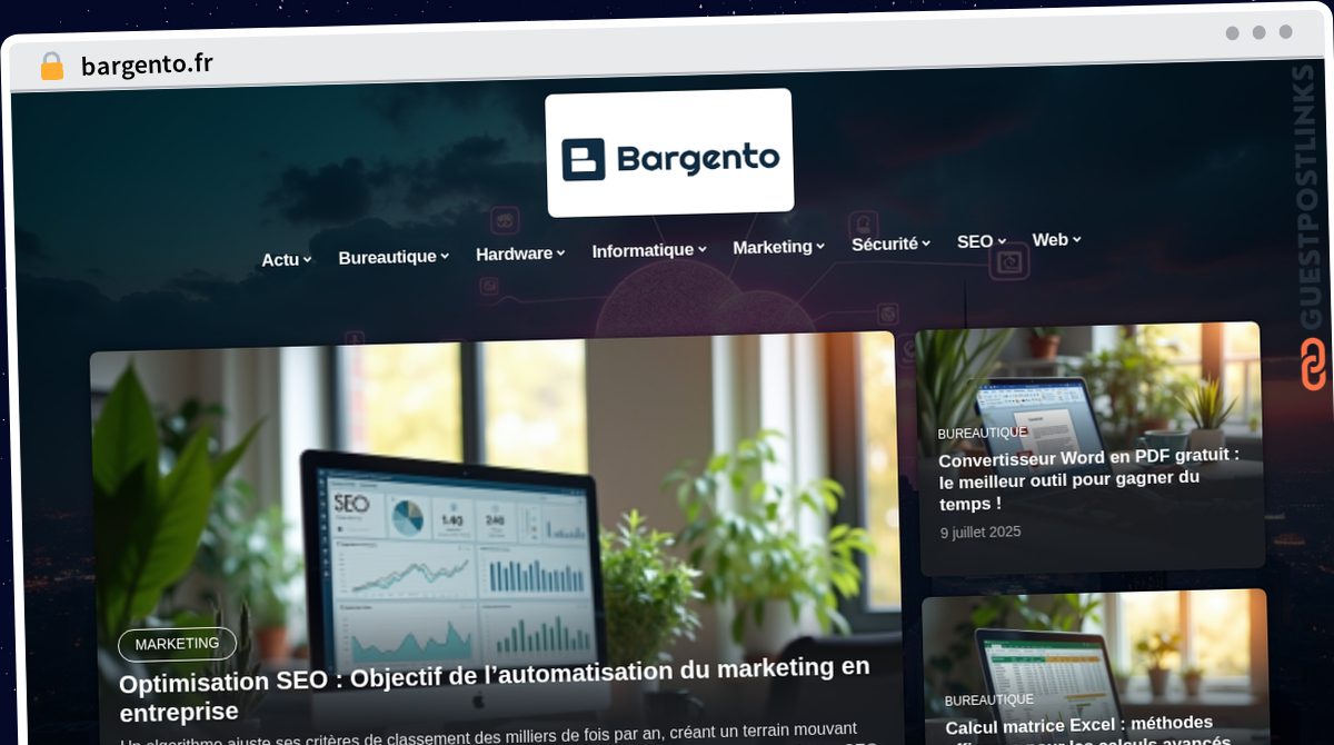 Publish Guest Post on bargento.fr