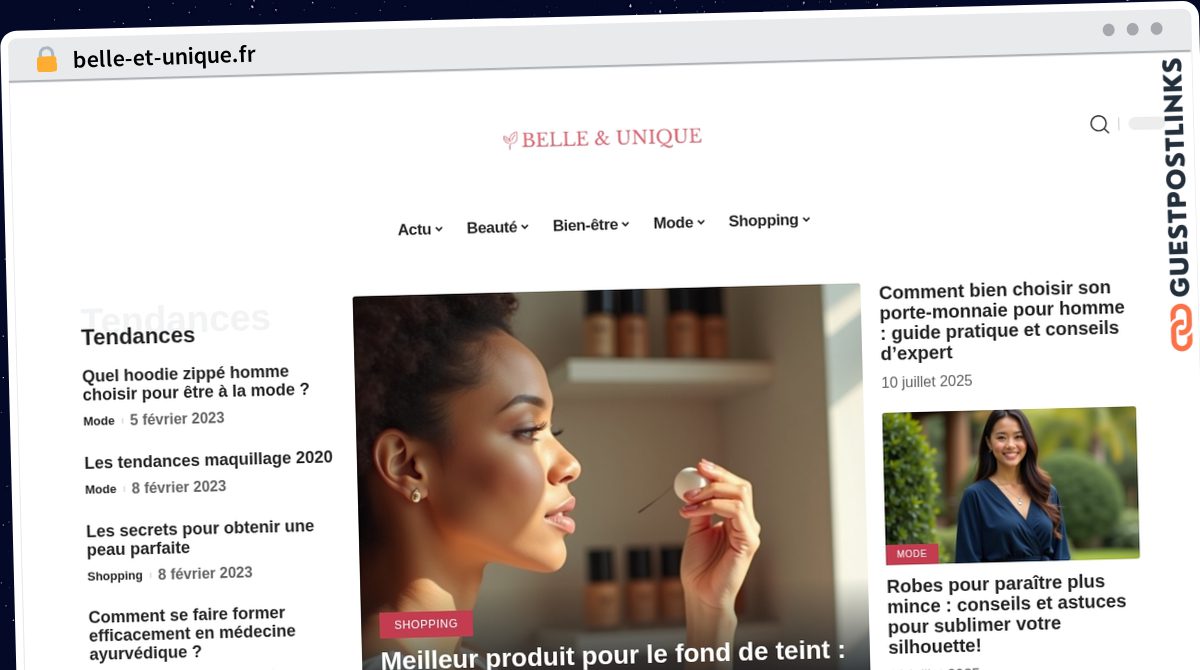 Publish Guest Post on belle-et-unique.fr