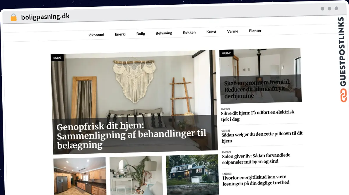 Publish Guest Post on boligpasning.dk