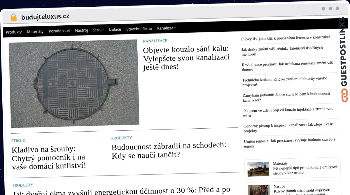 Publish Guest Post on budujteluxus.cz
