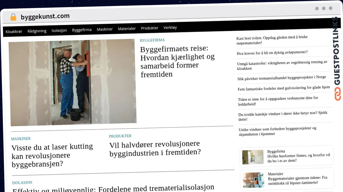 Publish Guest Post on byggekunst.com