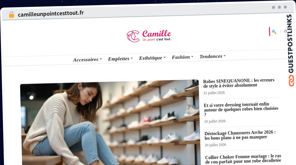 Publish Guest Post on camilleunpointcesttout.fr