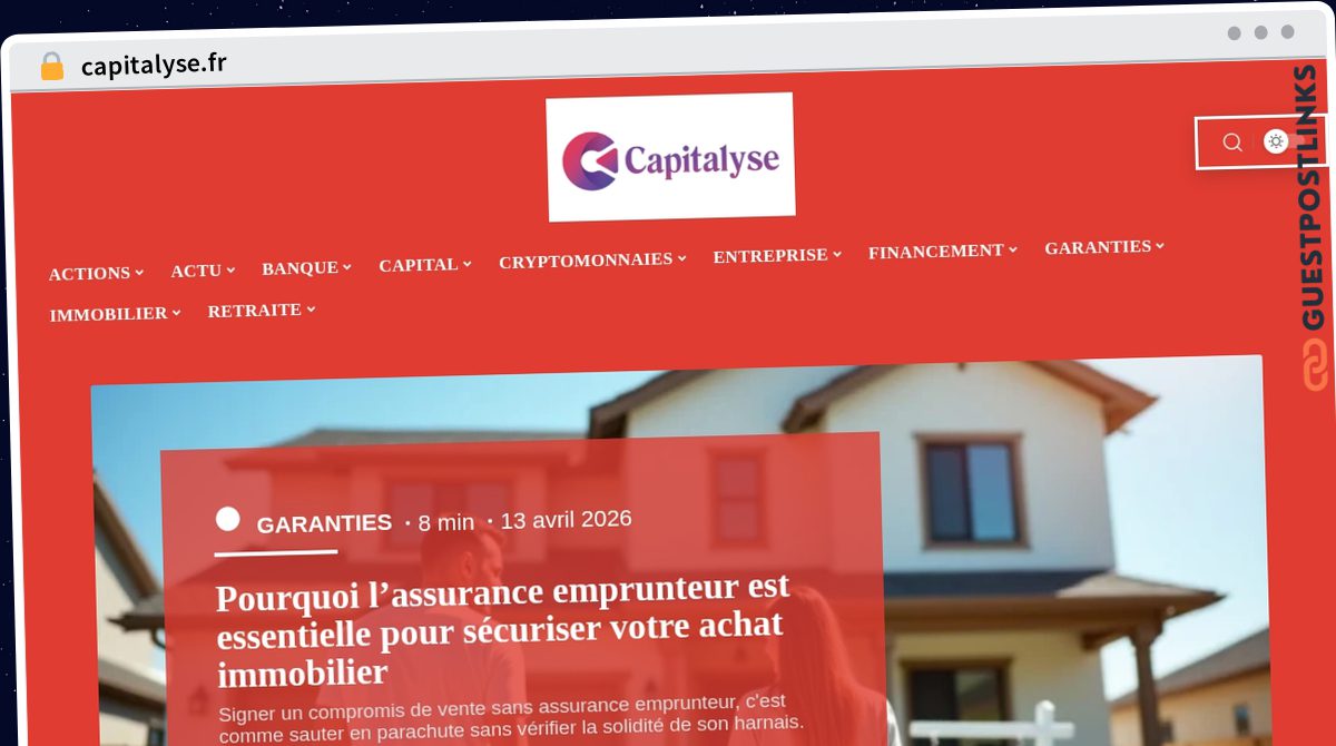 Publish Guest Post on capitalyse.fr