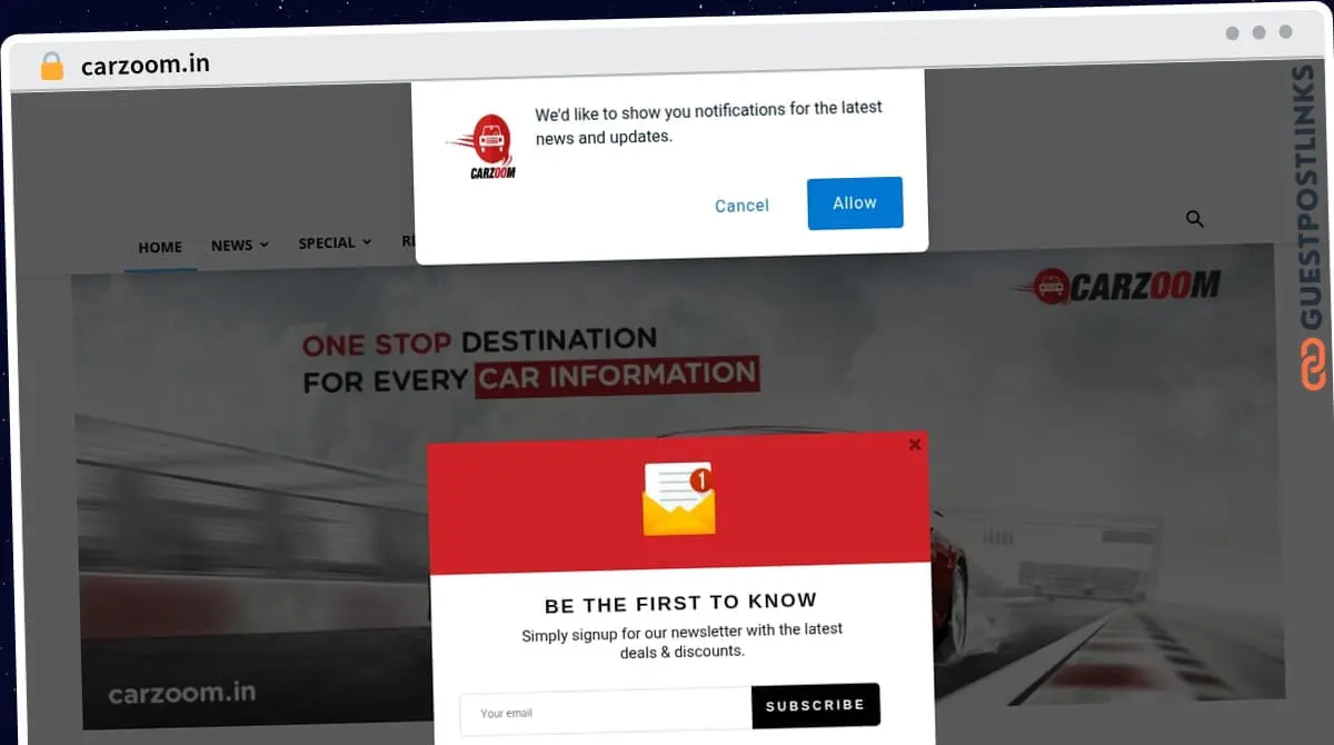 Publish Guest Post on carzoom.in