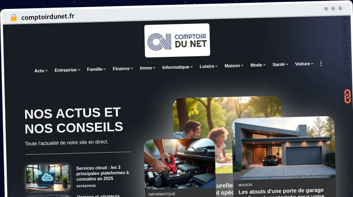 Publish Guest Post on comptoirdunet.fr