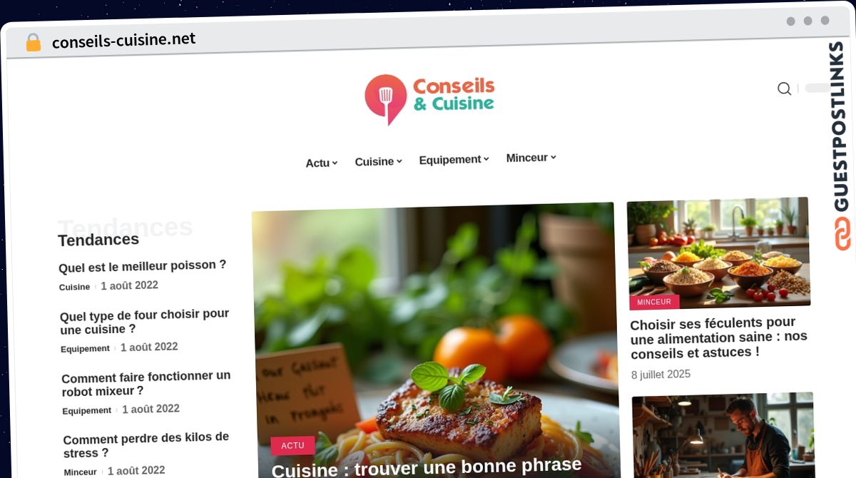 Publish Guest Post on conseils-cuisine.net