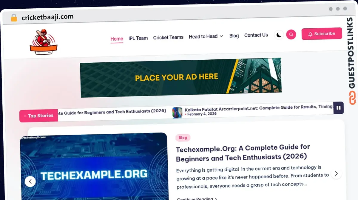 Publish Guest Post on cricketbaaji.com