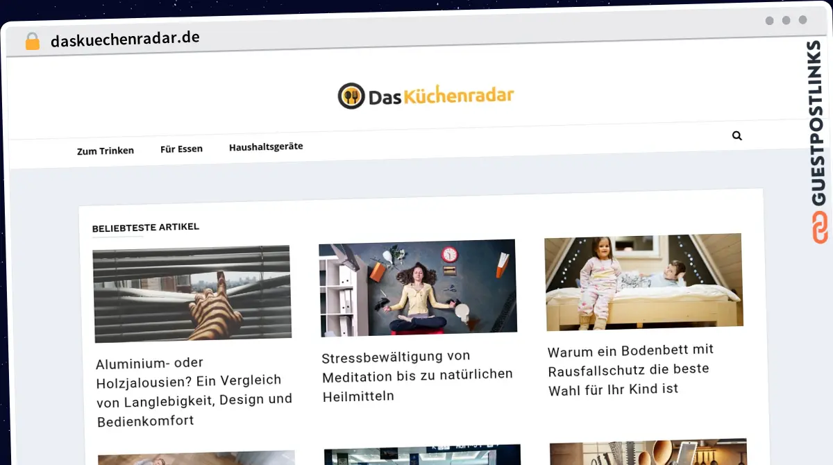 Publish Guest Post on daskuechenradar.de