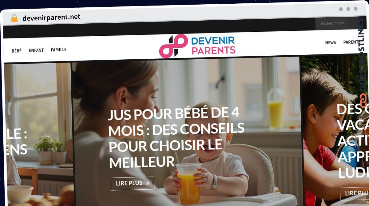 Publish Guest Post on devenirparent.net