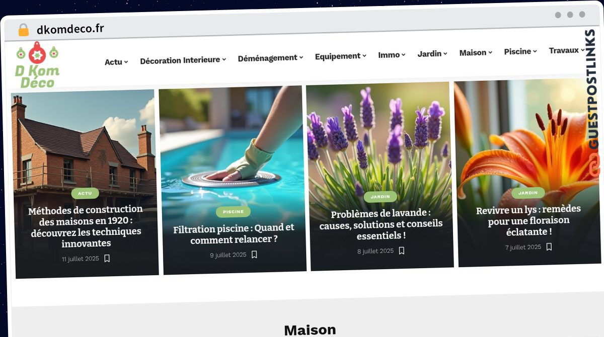 Publish Guest Post on dkomdeco.fr