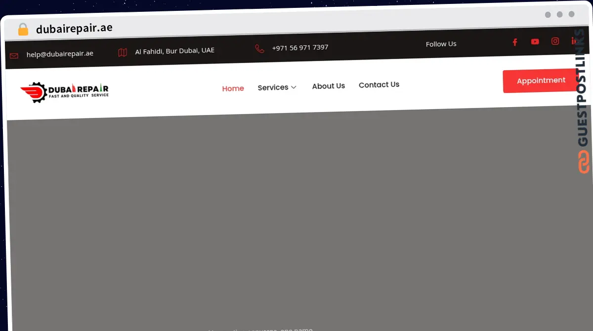 Publish Guest Post on dubairepair.ae