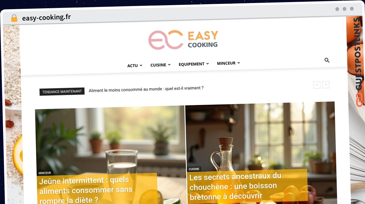 Publish Guest Post on easy-cooking.fr