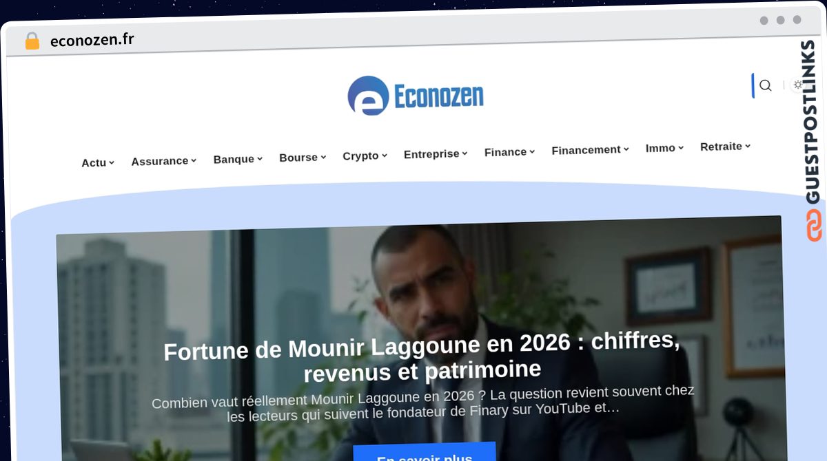 Publish Guest Post on econozen.fr