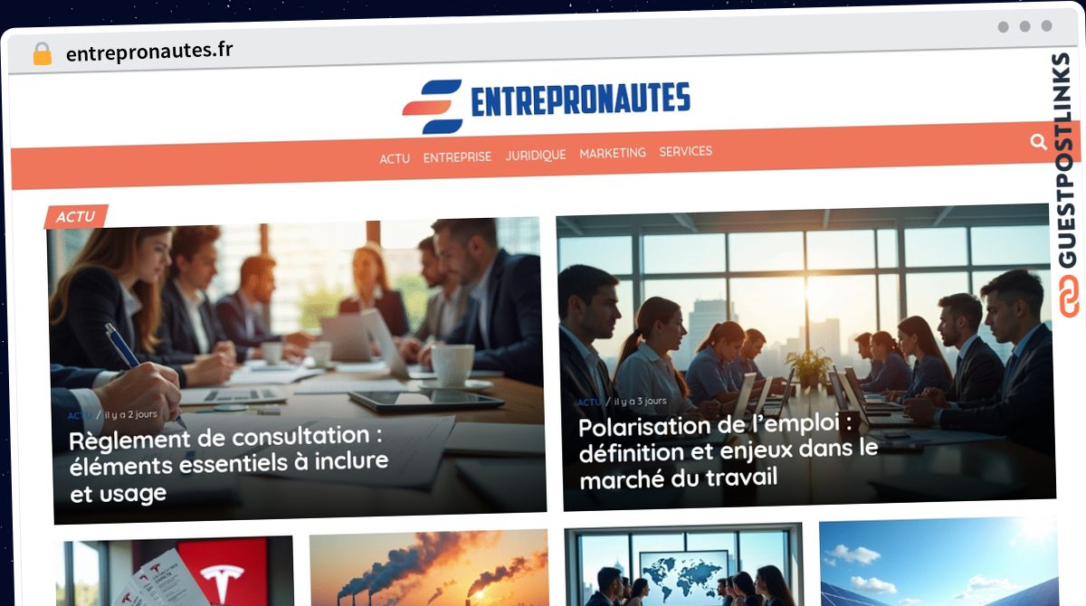 Publish Guest Post on entrepronautes.fr