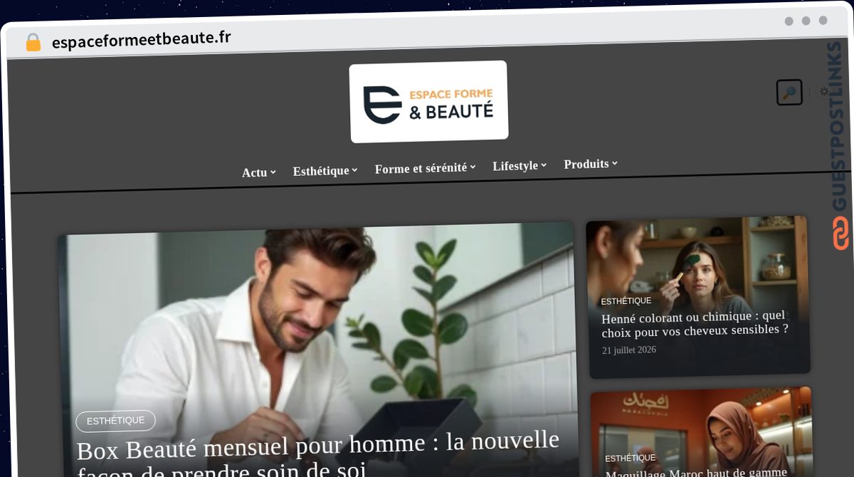 Publish Guest Post on espaceformeetbeaute.fr
