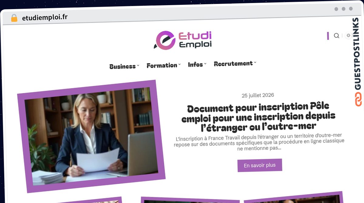 Publish Guest Post on etudiemploi.fr