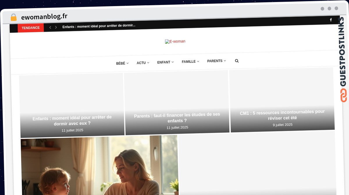 Publish Guest Post on ewomanblog.fr