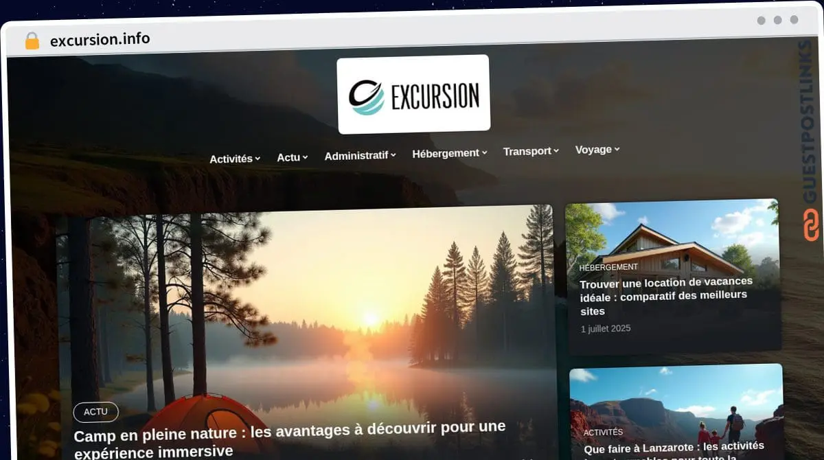 Publish Guest Post on excursion.info