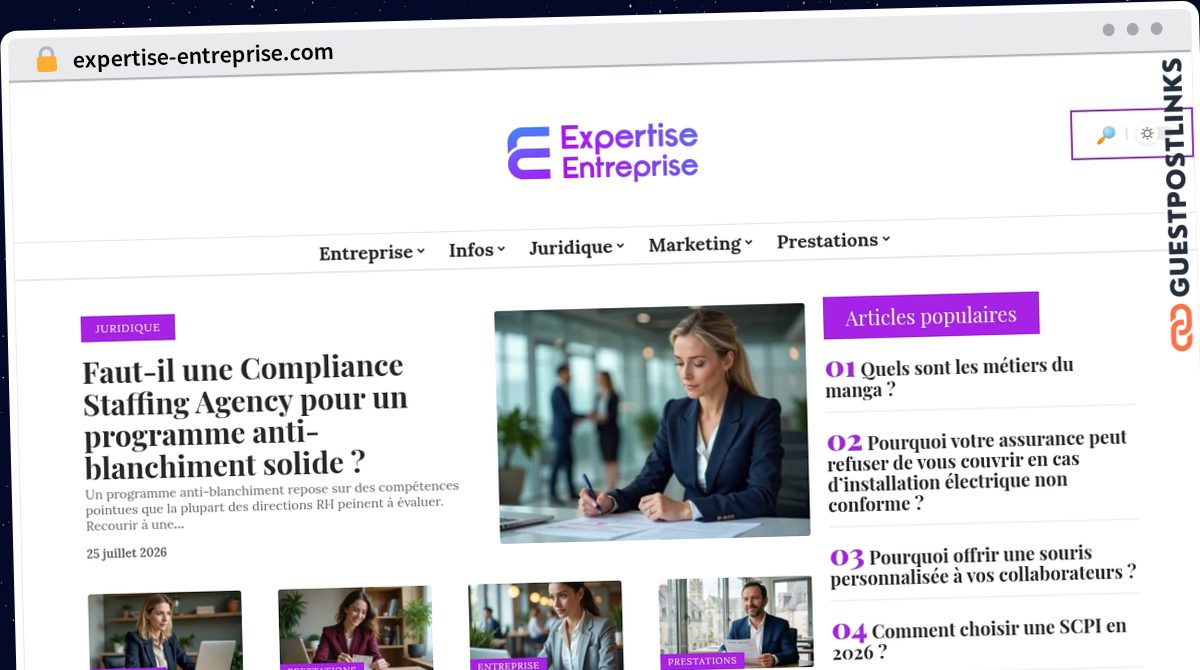 Publish Guest Post on expertise-entreprise.com