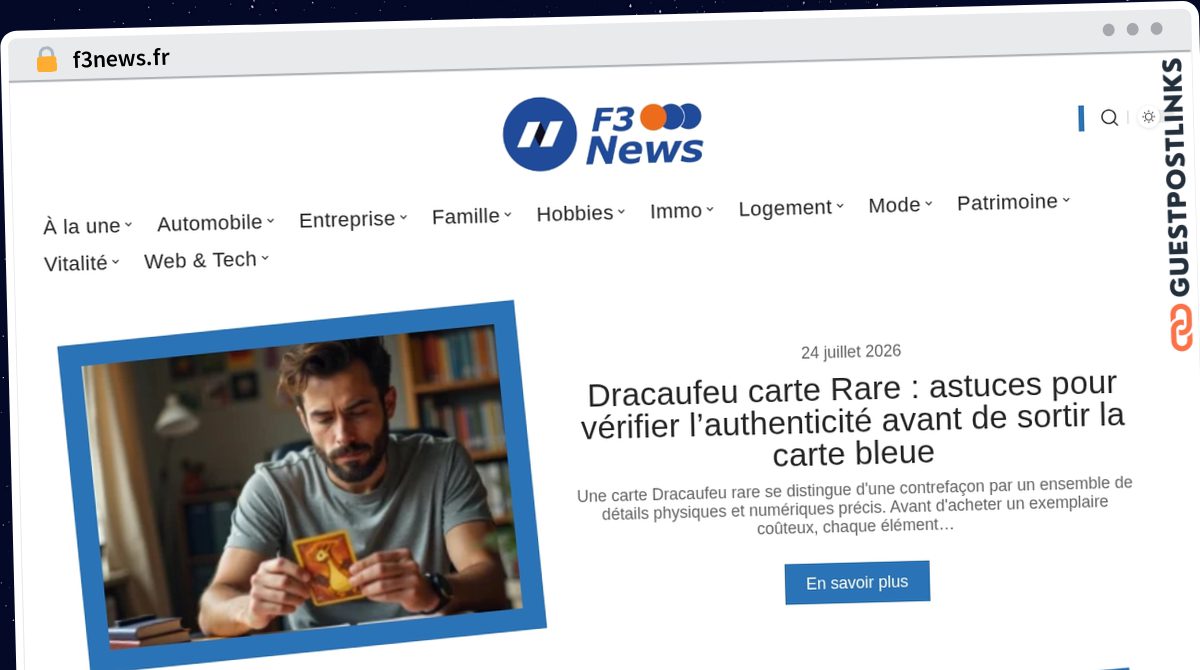 Publish Guest Post on f3news.fr
