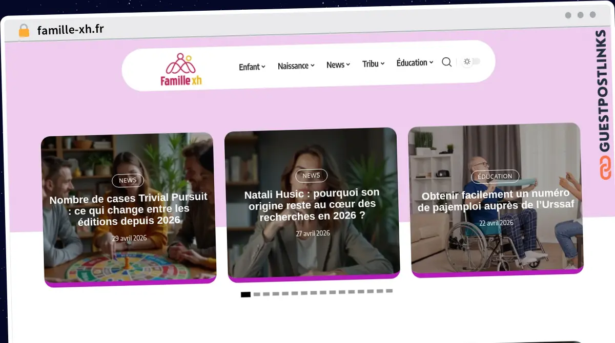 Publish Guest Post on famille-xh.fr
