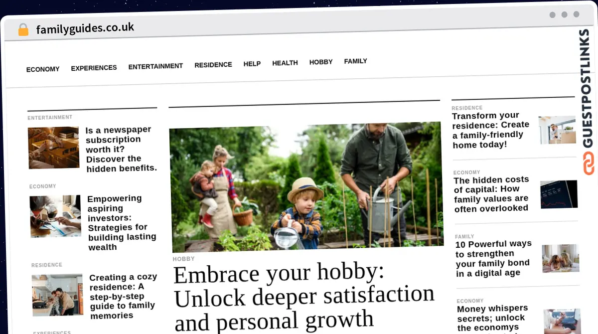 Publish Guest Post on familyguides.co.uk