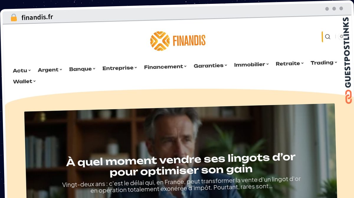 Publish Guest Post on finandis.fr