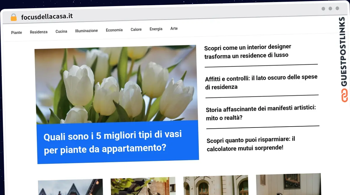 Publish Guest Post on focusdellacasa.it