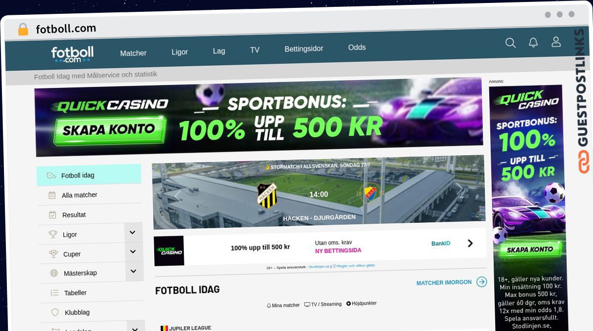Publish Guest Post on fotboll.com