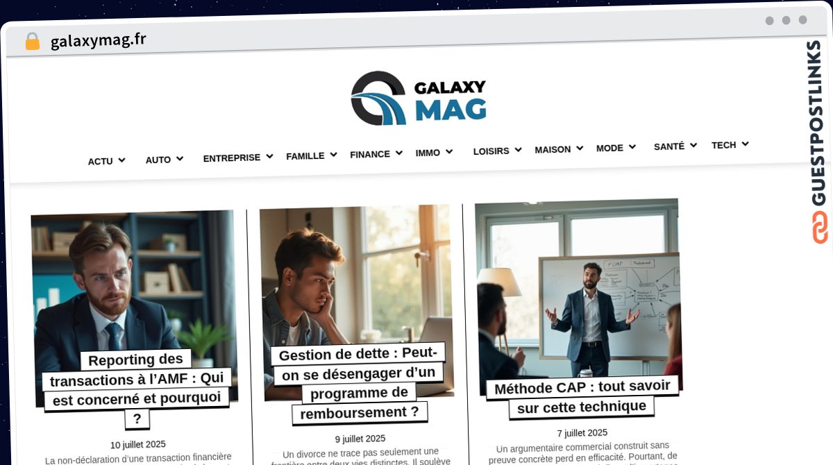 Publish Guest Post on galaxymag.fr