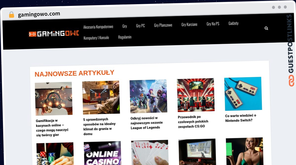 Publish Guest Post on gamingowo.com