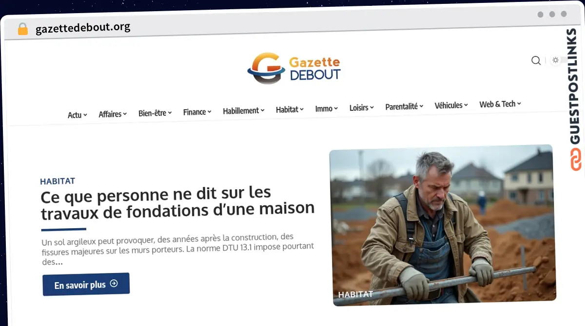 Publish Guest Post on gazettedebout.org